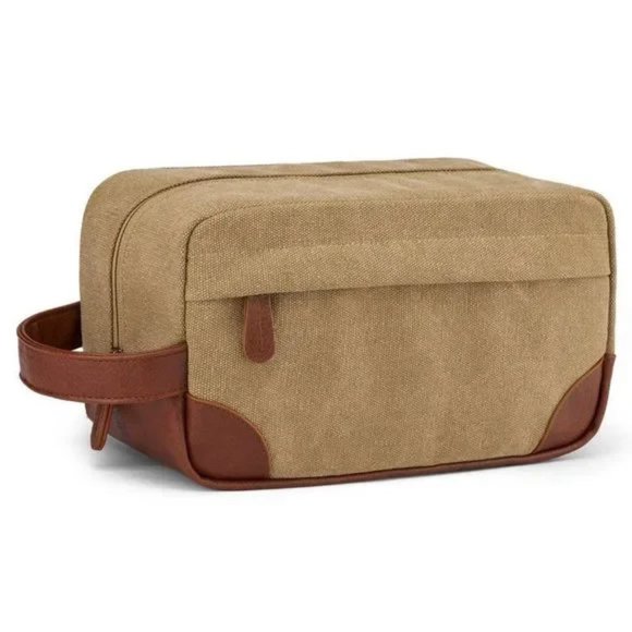 Boutique Other - NEW TOILETRY Bag Water Resistant Canvas Khaki